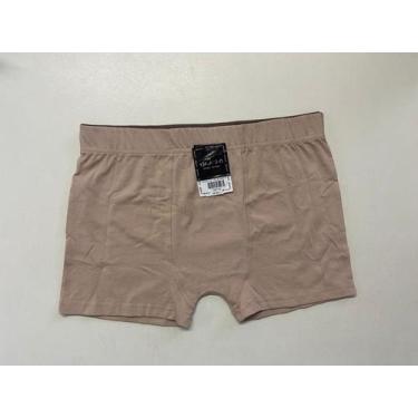 Imagem de Cueca box elástico embutido de Cotton - Vikaelo, Bege, XGG