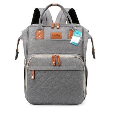Imagem de Bolsa Mochila Maternidade Impermeável Maternitty Cinza - Lolly