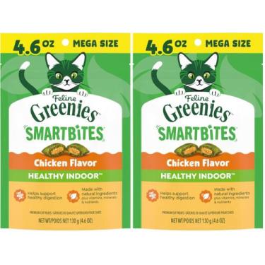 Imagem de Petiscos para gatos Greenies Smartbites sabor frango 130 g, pacote com