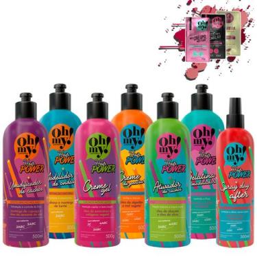 Imagem de Kit Oh My! Hair Power 6 Cremes 500gr e Spray 300ml - Oh My Cosmetics