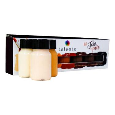 Imagem de Kit Tinta Acrílica Talento Tons De Pele c/ 7 Cores - 37ml
