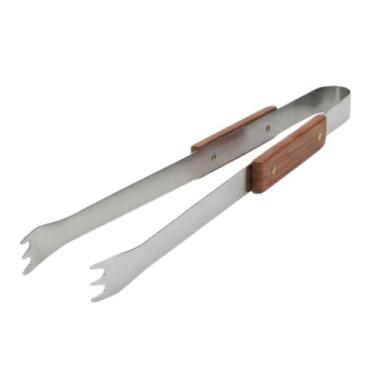 Imagem de Kit 4 Pegador Para Churrasco Inox Com Cabo De Madeira - kehome