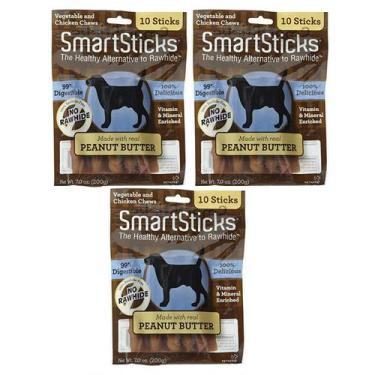 Imagem de Palitos para Mastigar SmartBones Smarticks Sabor Manteiga de Amendoim 