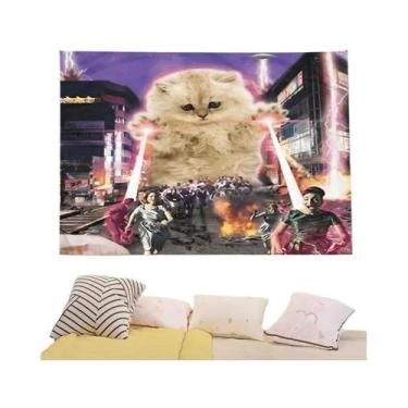 Imagem de Tapeçaria Temática De Sala De Esports Laser Cat Rampage VIKAMA: Decora