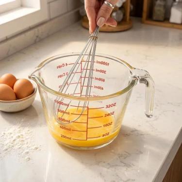 Imagem de Jarra Medidora em Vidro Borossilicato 1L Com Alça Resistente Cozinha V