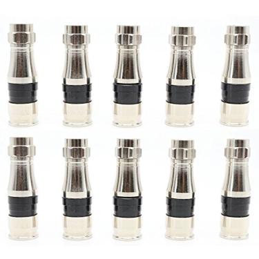 Imagem de F Tipo RG11 cabo coaxial compressão ajuste/conector com vedação climática O anel 10 pacotes