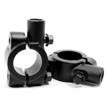 Imagem de CWZ 2 peças universal preto anodizado tarugo alumínio personalizado guidão espelho suporte suporte braçadeira adaptador 7/8" 10mm rosca para esportes de rua padrão bicicleta nua cruiser helicóptero turismo motocicleta