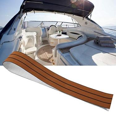 Imagem de VGEBY Almofada de deck de barco folha de espuma EVA 240x17cm antiderrapante teca falsa folha autoadesiva almofada de deck Sportinggoods remo