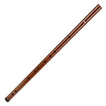 Imagem de Flauta de bambu, flautas de bambu chinesas de cor de madeira profissional, alça confortável para brincar (chave C)