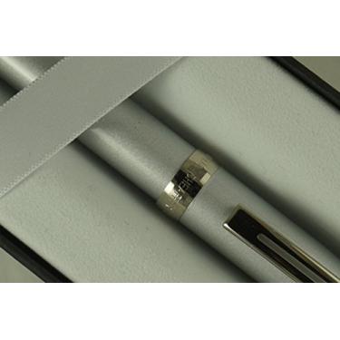 Imagem de Caneta esferográfica Sheaffer Prelude, cintilante prateado com marcações de níquel com refil azul