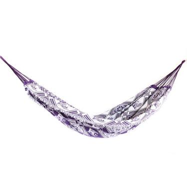 Imagem de Rede de Dormir Casal Indiana Lilás com Branco