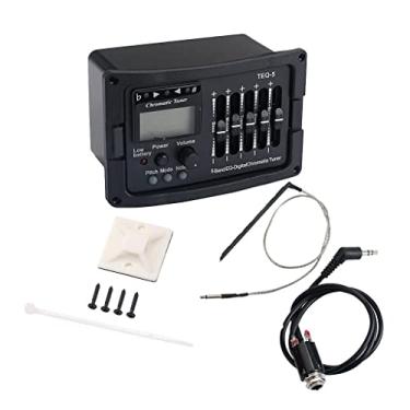 Imagem de simhoa Sistema de pré-amplificador de captador piezo equalizador de equalizador de 5 bandas para acessórios de peças de guitarra