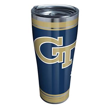 Imagem de Tervis Jaqueta amarela de parede tripla Georgia Tech Institute of Technology com isolamento térmico para manter as bebidas frias e quentes, 850 g - Aço inoxidável, campus