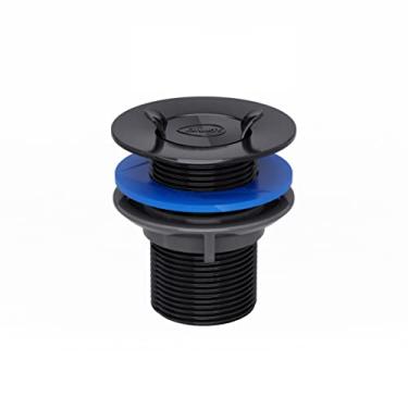Imagem de VALVULA ESCOAMENTO RALO PARA TANQUE BLACK 1.1/4 COM TAMPA BLUKIT - 101646 Cor:Preto