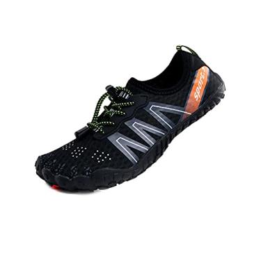 Imagem de Legou Sapatos respiráveis de tamanho grande, sapatos de cinco dedos, sapatos de praia de verão secagem rápida Preto 2 33.5