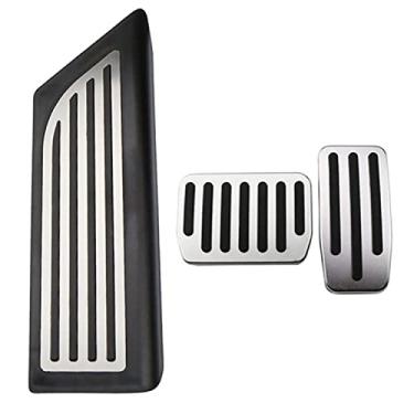 Imagem de Capas para pedais de descanso de freio acelerador de aço inoxidável para carro, apto para Tesla modelo 3 Y modelo 3 2017-2021 (Style2 com descanso)