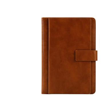 Imagem de Caderno A5 Retro Negócios Imitação Couro Capa Dupla Bloco de Notas Agenda Planner Diário Material de Escritório Material de Estudante, A5, Marrom, 4 pçs