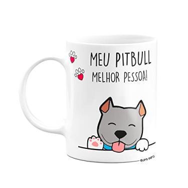 Imagem de Caneca - Meu Pitbull Cinza, melhor pessoa