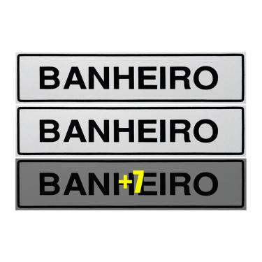 Imagem de Combo 10 Placas De Sinalização Banheiro 30x7 Acesso - B-510 F9e