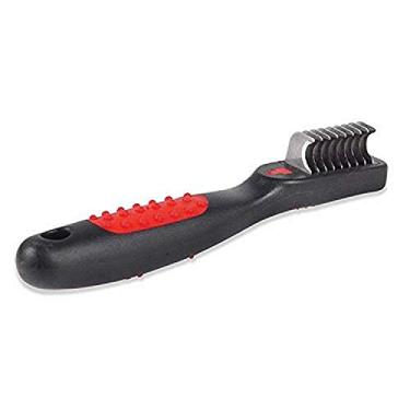 Imagem de RYAN'S PET SUPPLIES Destruidor de pelo Paw Brothers, escova de cabelo para cães, pente de escova de cachorro para queda, dentes de aço inoxidável, cabelo, nós, emaranhados, ferramenta de remoção de