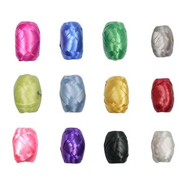 Imagem de Ruwado 12 rolos de fita de enrolar, corda colorida para decoração de festa de Natal, casamento, aniversário, balão, decoração de presente