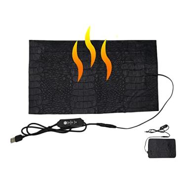 Imagem de Tapete de aquecimento para répteis USB almofada de aquecimento para animais de estimação quente ajustável tapete incubador à prova d'água cobertor elétrico para tartaruga, tartaruga, cobras, lagarto, lagartixa, preto, 15 * 22 cm
