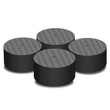 Imagem de 4 peças de protetores de piso de alto-falante de picos, tapetes de isolamento base de pé para alto-falante de giratório CD AMP, 40x20mm