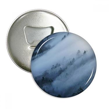 Imagem de Emblema multifuncional com ímã de geladeira e ímã de geladeira com nuvens, nuvens, montanha, natureza, nevoeiro