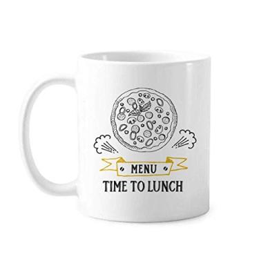 Imagem de Caneca Time To Lunch Pizza Foods cerâmica xícara de café porcelana louça