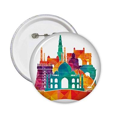 Imagem de Cultura Customs Arquitetura Ponto de Referência Broche Emblema Botão Decoração Acessório 5 peças