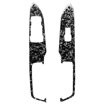 Imagem de Acabamento da capa do decalque do adesivo de fibra de carbono compatível com Ford Mustang S550 2015-2023 (presso, maçaneta de porta, elevação da janela do apoio de braço 03)