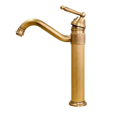 Imagem de LIDON Torneiras de banheiro Torneira de latão Banheiro Torneira de banheiro Torneira antiga de manípulo único para pia de banheiro Torneiras de latão Torneira antiga Cozinha