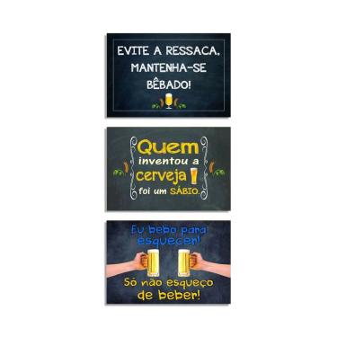 Imagem de Quadro Decorativo Bebidas Cerveja Churrasco Kits 3 Uni 018
