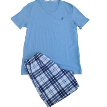 Imagem de Pijama Adulto Masculino Camiseta E Shorts 100% Algodão - Jucatel