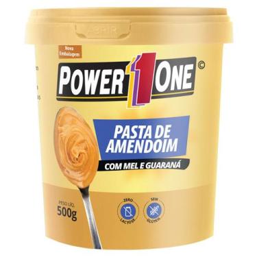 Imagem de Pasta De Amendoim 500G - Mel E Guaraná - Power1one  - Power One