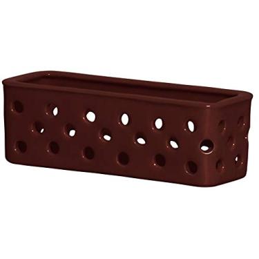 Imagem de Cestinha Alta Retangular Vasada Ceramicas Pegorin Marrom