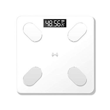 Imagem de escala de gordura corporal profissional design anti-derrapante banheiro inteligente escala de peso digital sem fio balança de peso pode conectar aplicativo bluetooth durável