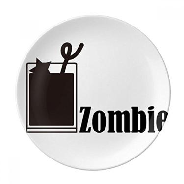 Imagem de Zombie Cocktail with The Word Zombie Prato decorativo de porcelana Salver Prato de jantar