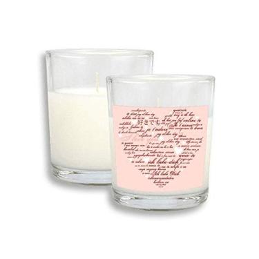 Imagem de Cera de incenso perfumada de vidro para dia dos namorados branco em forma de coração rosa