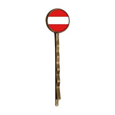 Imagem de Bandeira nacional da Áustria Europa Country Retro Metal Hair Bobby Pin Headwear