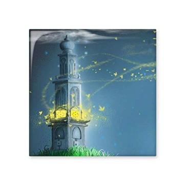 Imagem de Silent Night Lighthouse Pintura Fuying Azulejo de cerâmica brilhante Decalque de tijolos vitrificados