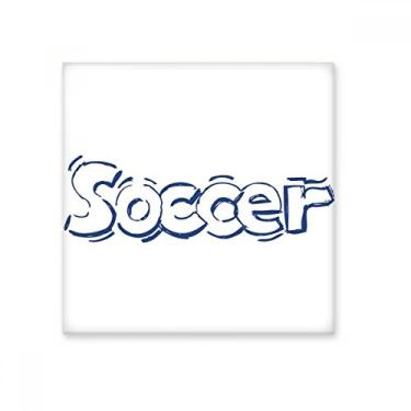 Imagem de Decalque brilhante de azulejo de cerâmica com estampa frontal de futebol azul futebol americano