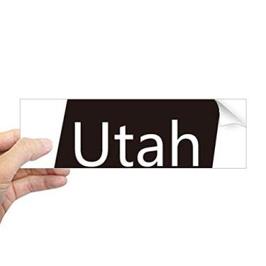 Imagem de DIYthinker Adesivo retangular de para-choque Utah com mapa dos Estados Unidos da América