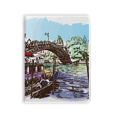 Imagem de Caderno de aquarela Italy Venice Landmark capa de goma Diário capa macia