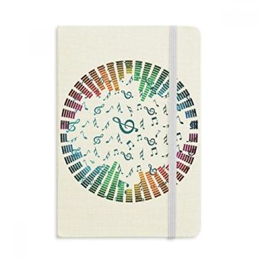 Imagem de Caderno de notas musicais Rabow Rotatg preto capa rígida diário clássico