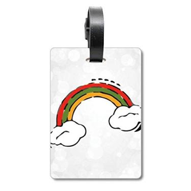 Imagem de Rainbow Weather Wind Ilustration Pattern Bagagem Bagagem Etiqueta Cartão de Bagagem Scutcheon Etiqueta