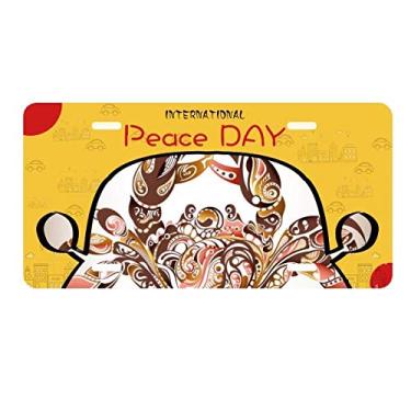 Imagem de DIYthinker Placa de carro com estampa de caranguejo com organismo marítimo para decoração de carro