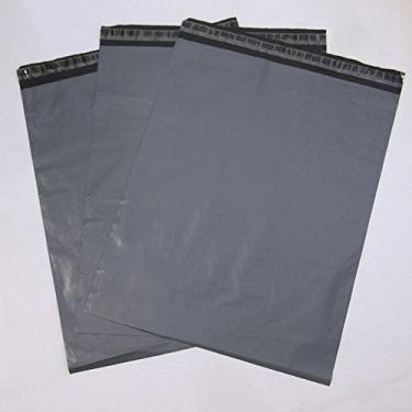 Imagem de 100 Un Envelope Plástico 19x25cm Cinza De Segurança Tipo Sedex ultra resistente