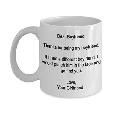 Imagem de SpreadPassion Dear Boyfriend - Thanks for being my boyfriend - Presentes engraçados para namorado