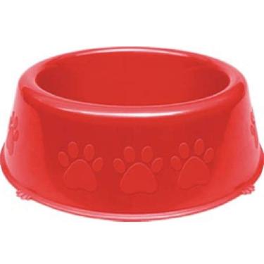 Imagem de Comedouro Perolizado Luxo Vermelho Raças Pequenas - 600 mL